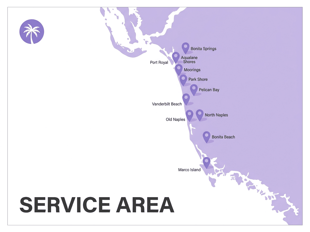 Map of the Naples and Collier County neighborhoods Salt serves